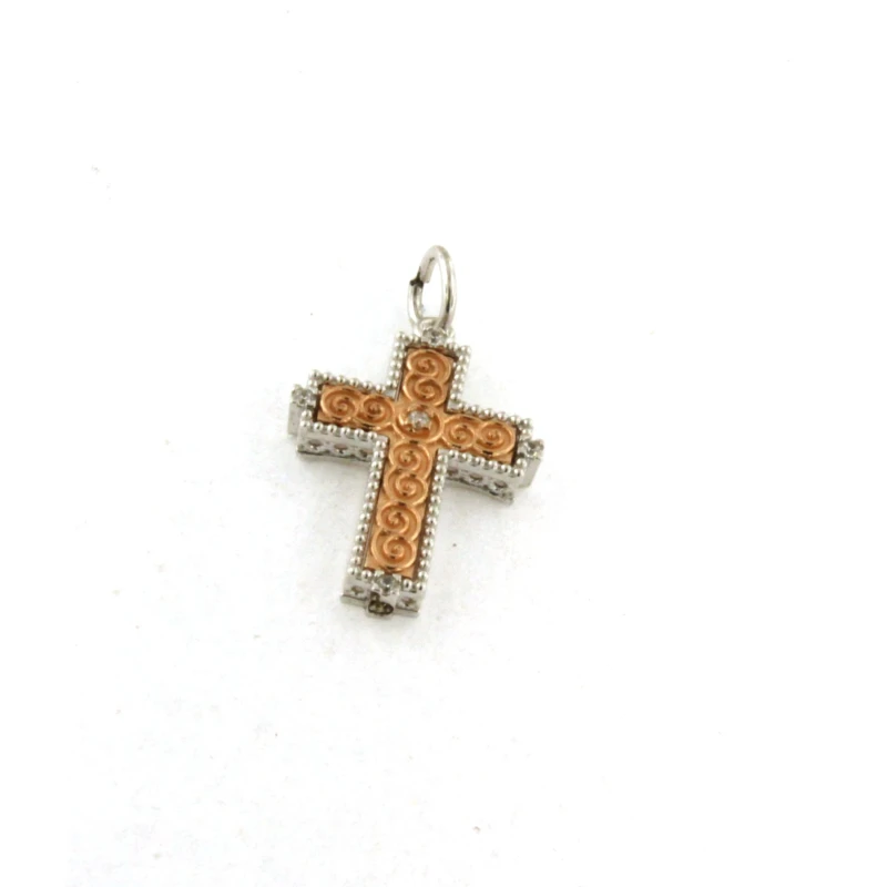Catena funetta in Argento con Croce Vintage