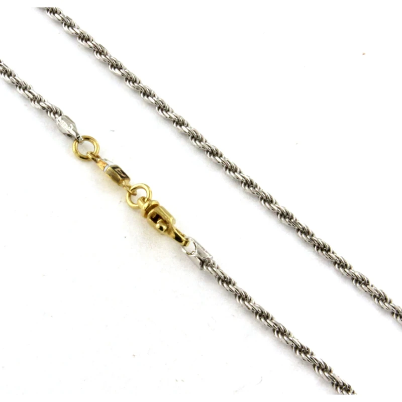 Catena funetta in Argento con chiusura bicolore