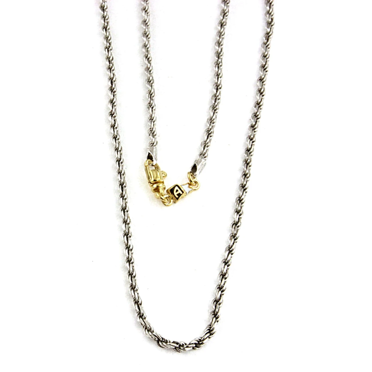 Catena funetta in Argento con chiusura bicolore