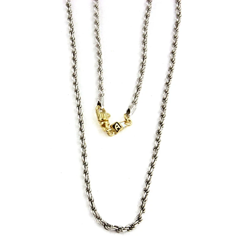 Catena funetta in Argento con chiusura bicolore
