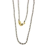 Catena funetta in Argento con chiusura bicolore