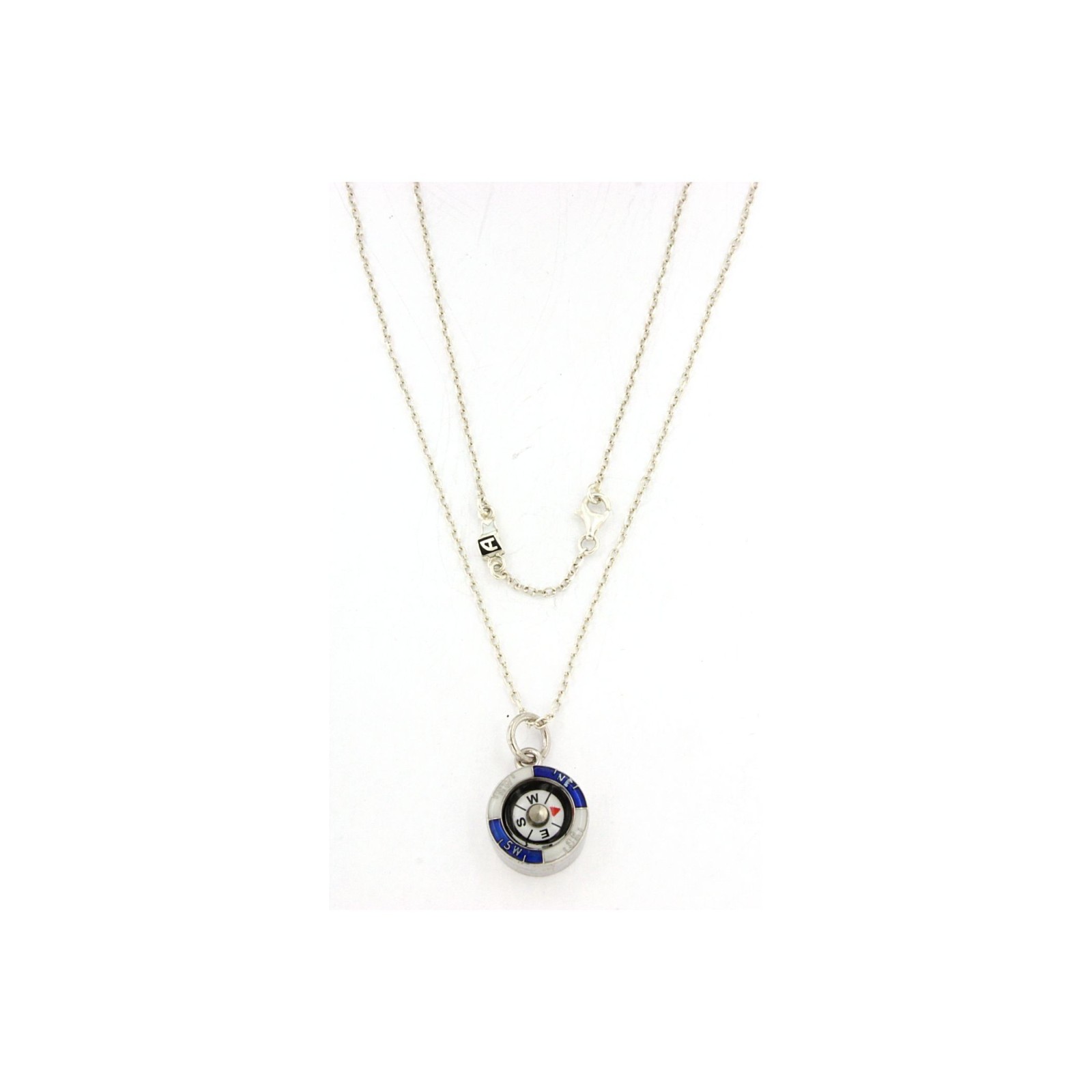 Collana in Argento con bussola smaltata misura piccola Arcadia