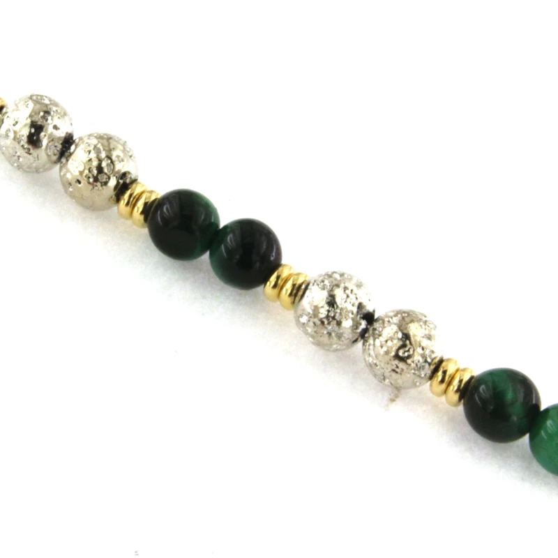 Bracciale con pietre naturali e argento