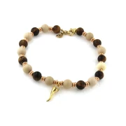 Bracciale con pietre naturali e argento