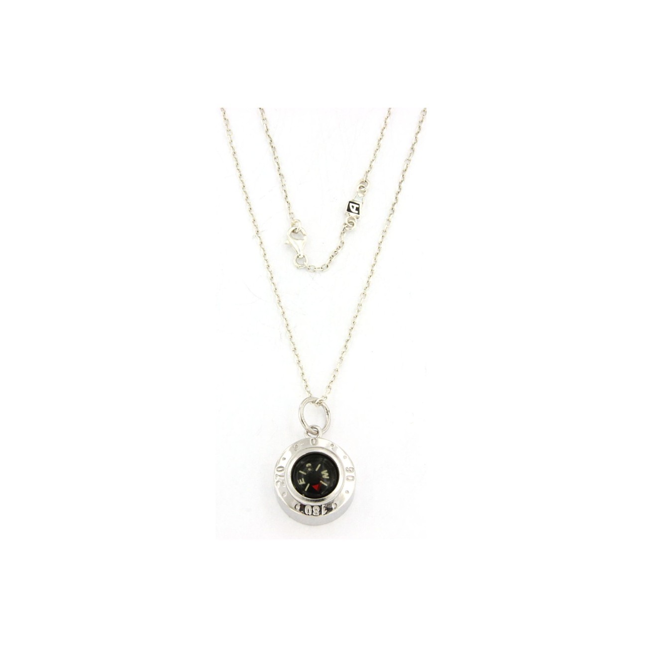 Collana in Argento con bussola misura media Arcadia