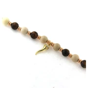 Bracciale con pietre naturali e argento