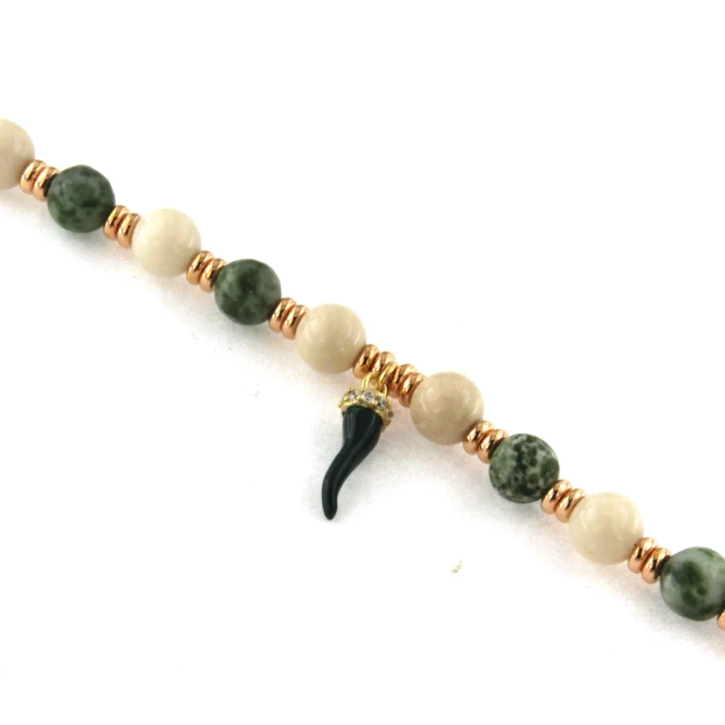 Bracciale con pietre naturali e argento