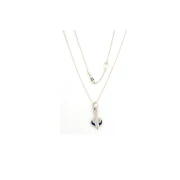 ancora in argento con smalto con collana compresa
