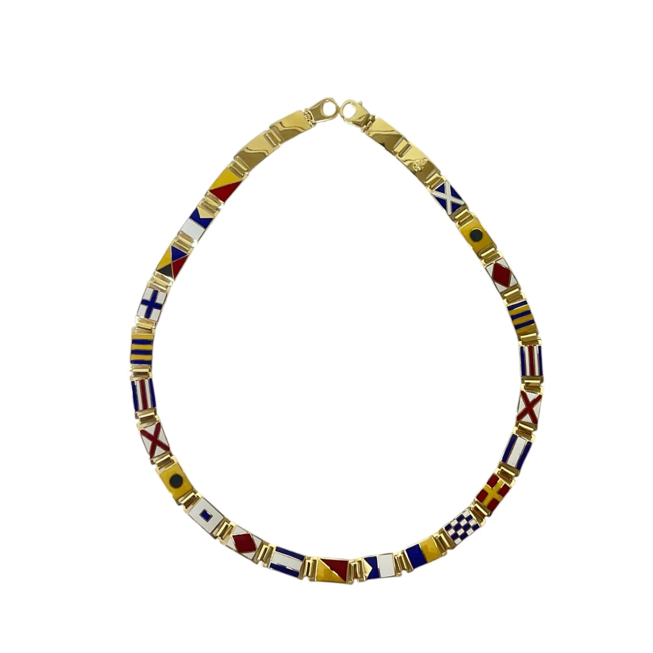 Collana in Argento con Bandiere Nautiche misura big