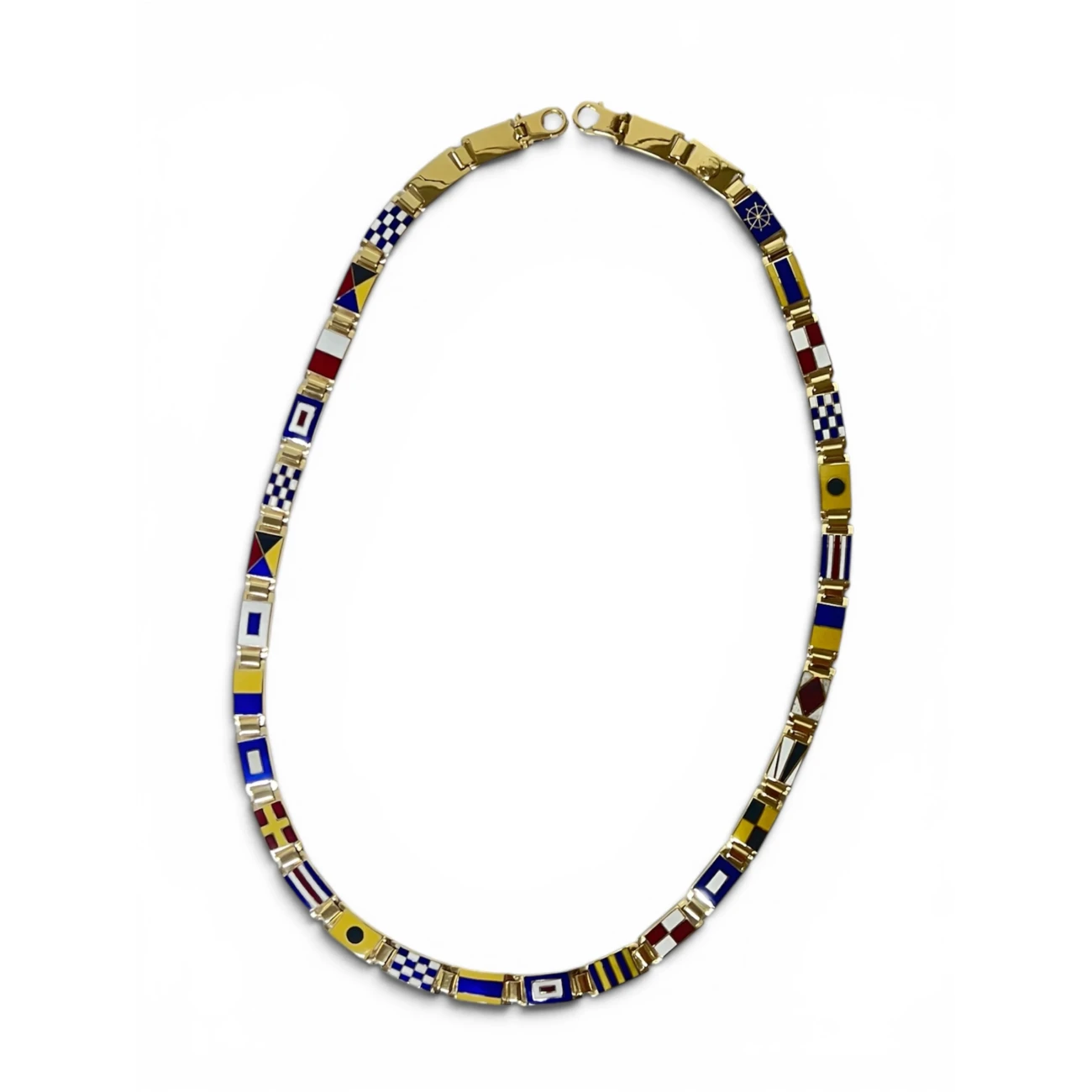 Collana in Argento con Bandiere Nautiche misura medium