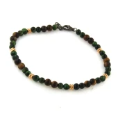Bracciale con pietre naturali e argento