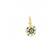 Pendente in oro 18kt con rosa dei venti smaltata