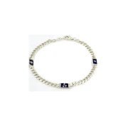 bracciale con catena groumette e elementi nautici in argento