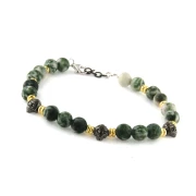 Bracciale con pietre naturali e argento