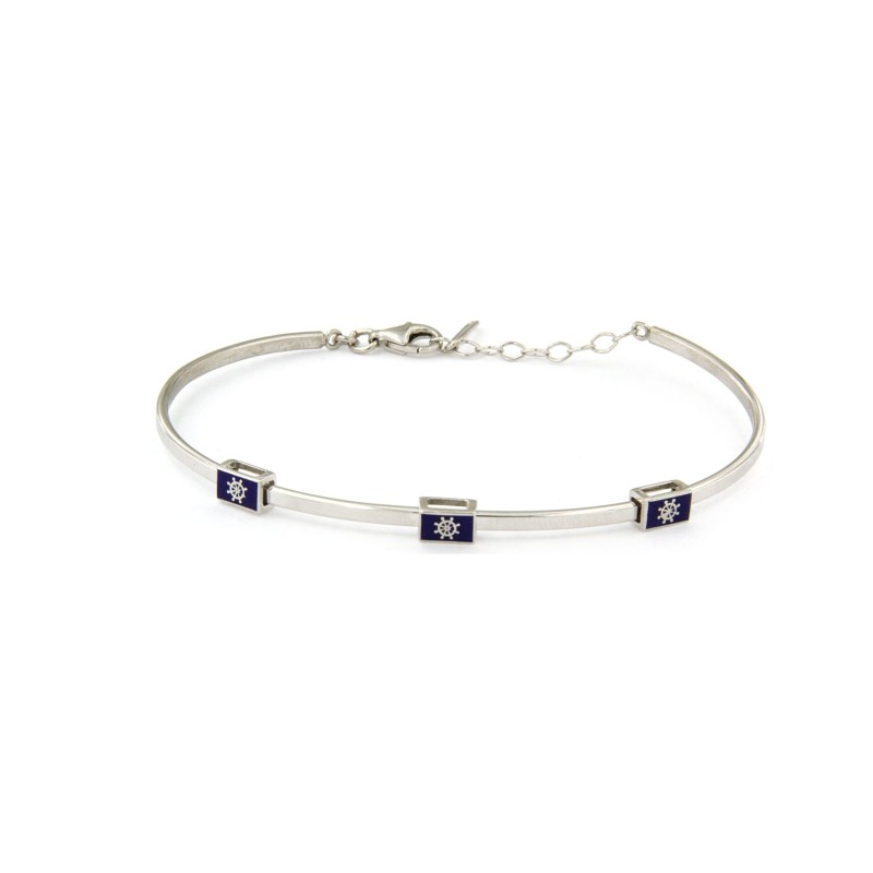 Bracciale in Argento modello Rigido con Timoni