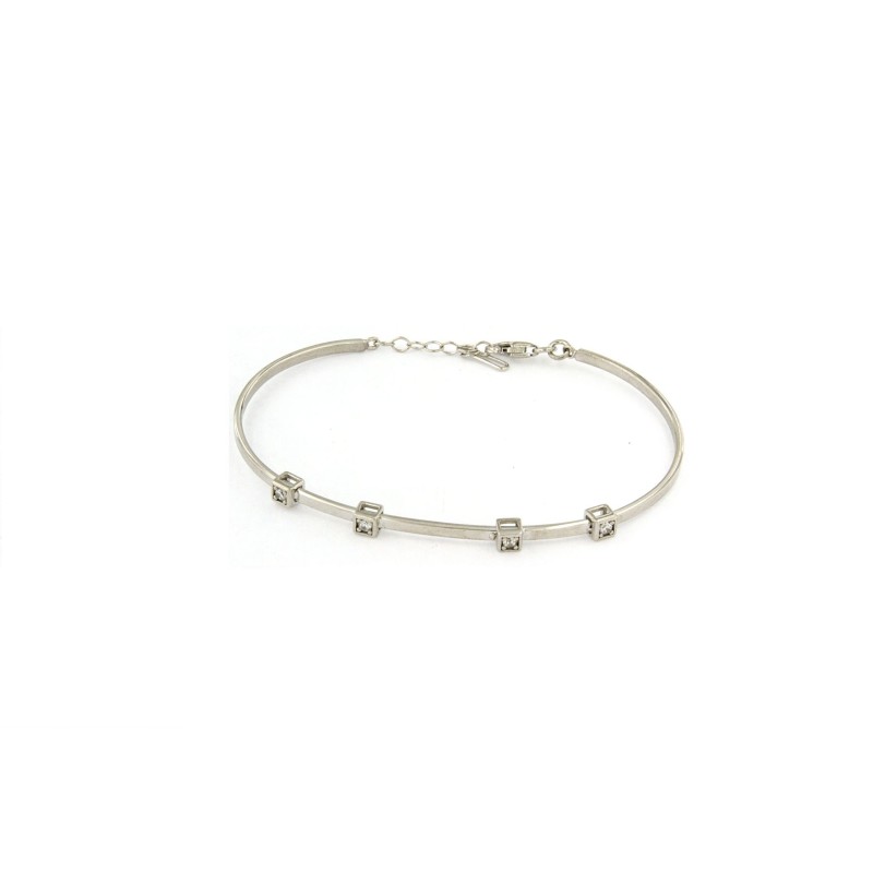 Bracciale in Argento modello Rigido con Pietre