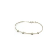 Bracciale in Argento modello Rigido con Pietre