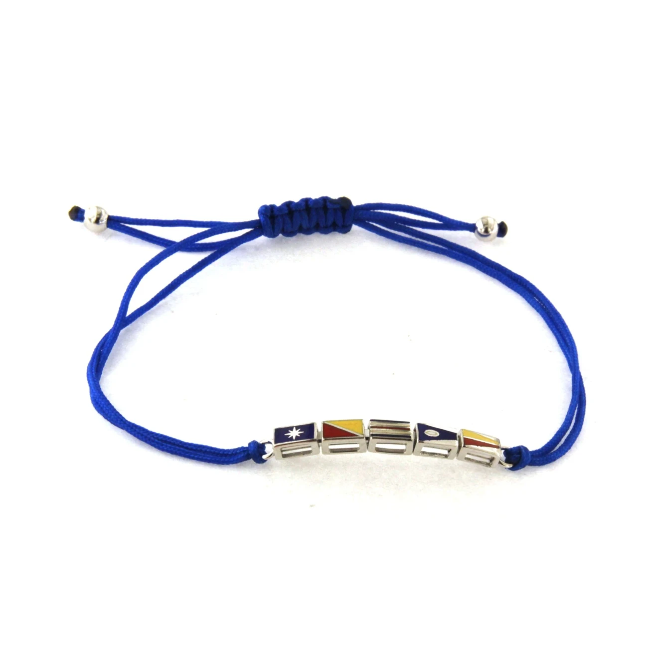 Bracciale corda colorata con Bandiere Nautiche