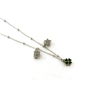 Collana in Argento Personalizzabile con Lettere e Numeri con Zirconi