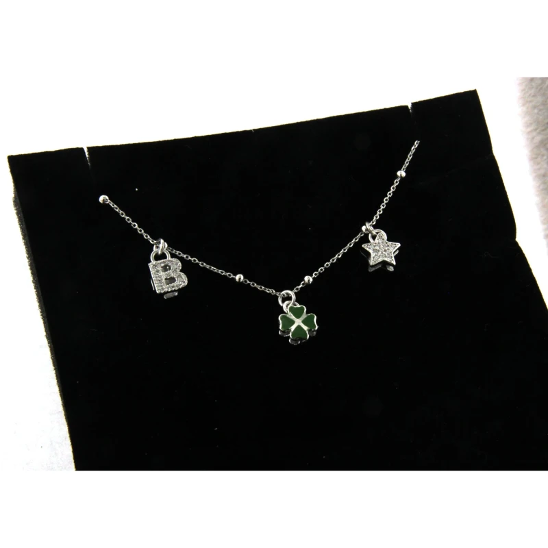 Collana in Argento Personalizzabile con Lettere e Numeri con Zirconi