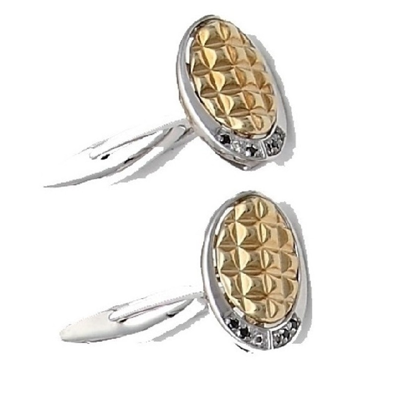 Gemelli per Camicia in Argento bicolore giallo