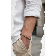 Bracciale in Argento con Cubi bicolore