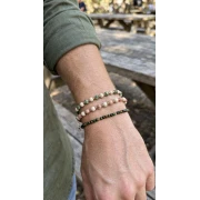 Bracciale con pietre naturali e argento
