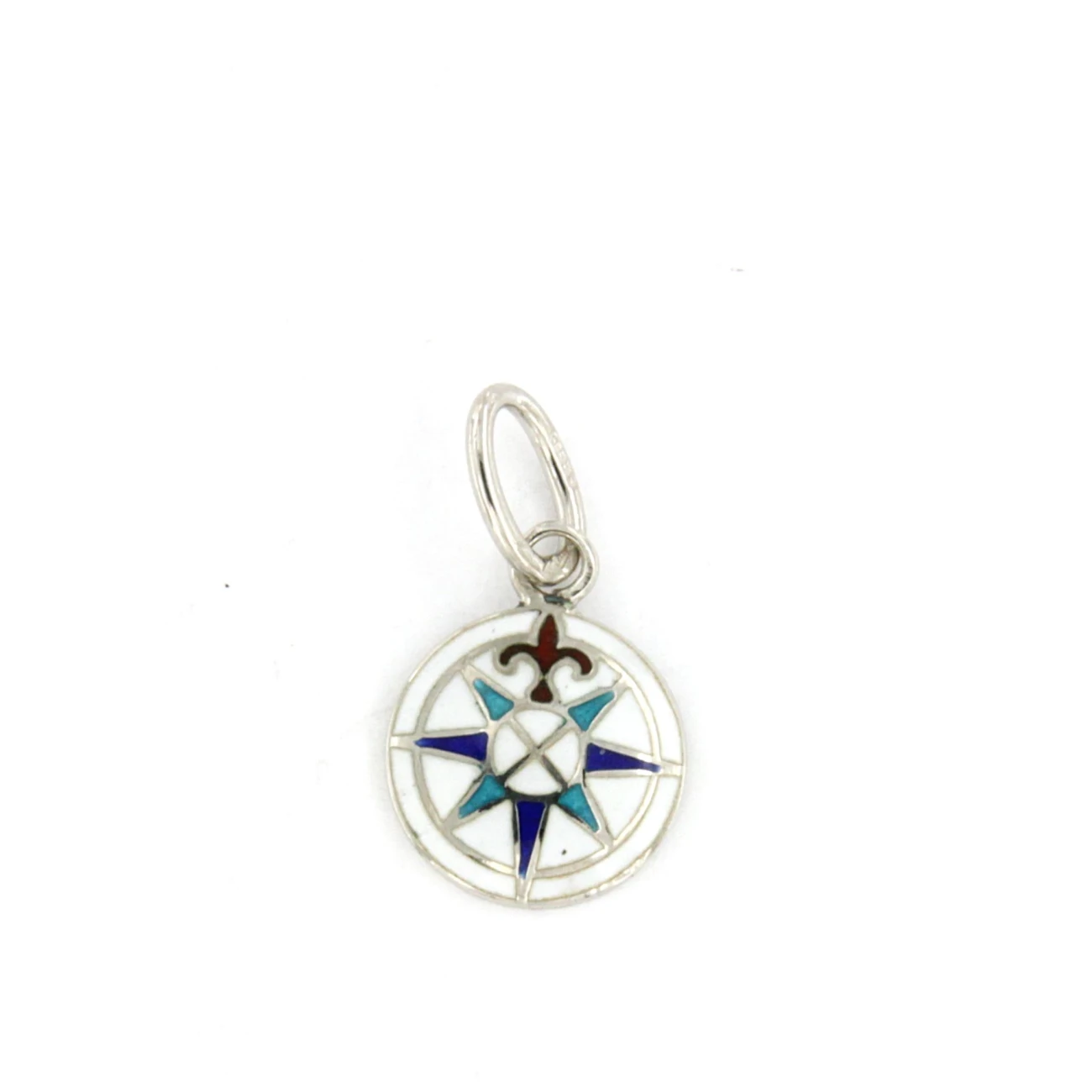 Pendente rosa dei venti in argento misra extra small