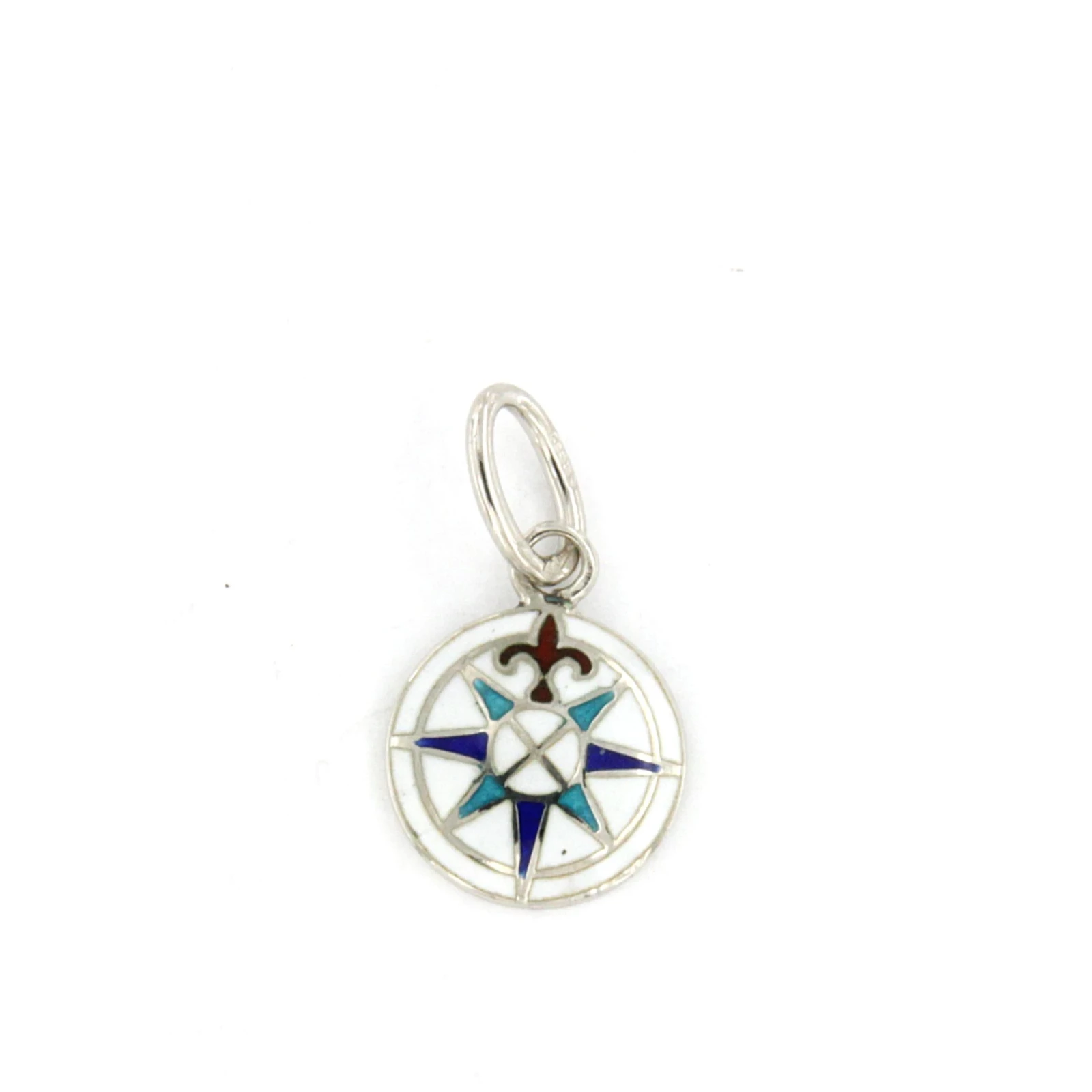 Pendente rosa dei venti in argento misra extra small