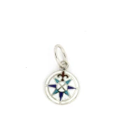 Pendente rosa dei venti in argento misra extra small