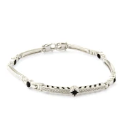 Bracciale in argento con pietre e smalto