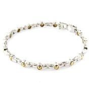 Bracciale in Argento bianco con palline Diamantate gialle