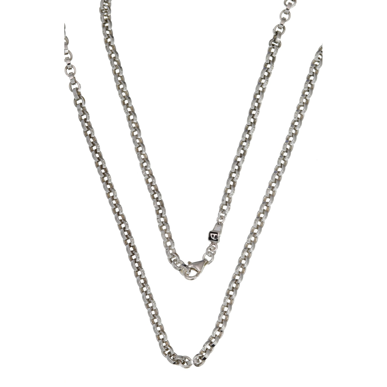 collana in argento bianco