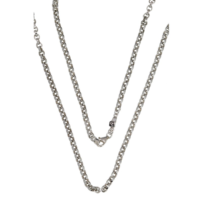 collana in argento bianco