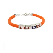 bracciale con caucciù arancione e repubbliche marinare