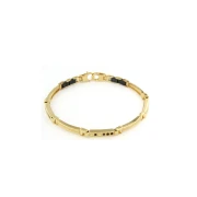 Bracciale in Argento Giallo con Pietre e Ceramica