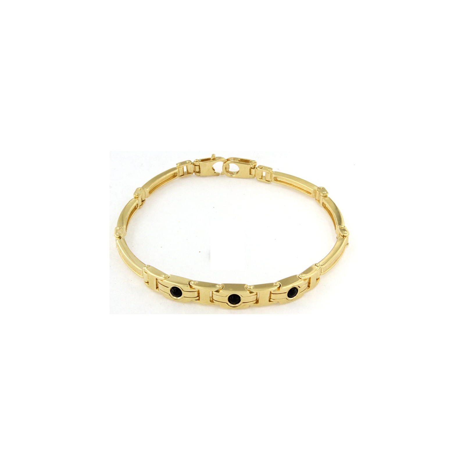 Bracciale in Argento Giallo con Pietre