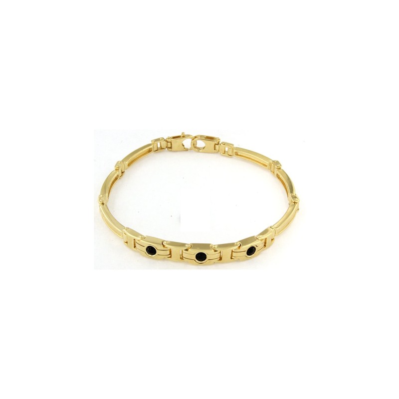 Bracciale in Argento Giallo con Pietre