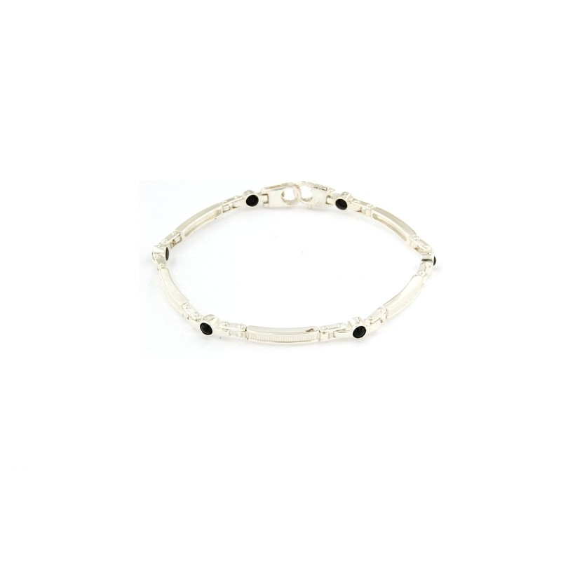 Bracciale in Argento con Pietre