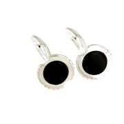 gemelli in argento con onice nera