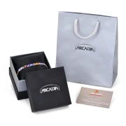 Bracciale in Argento con Cubi bicolore