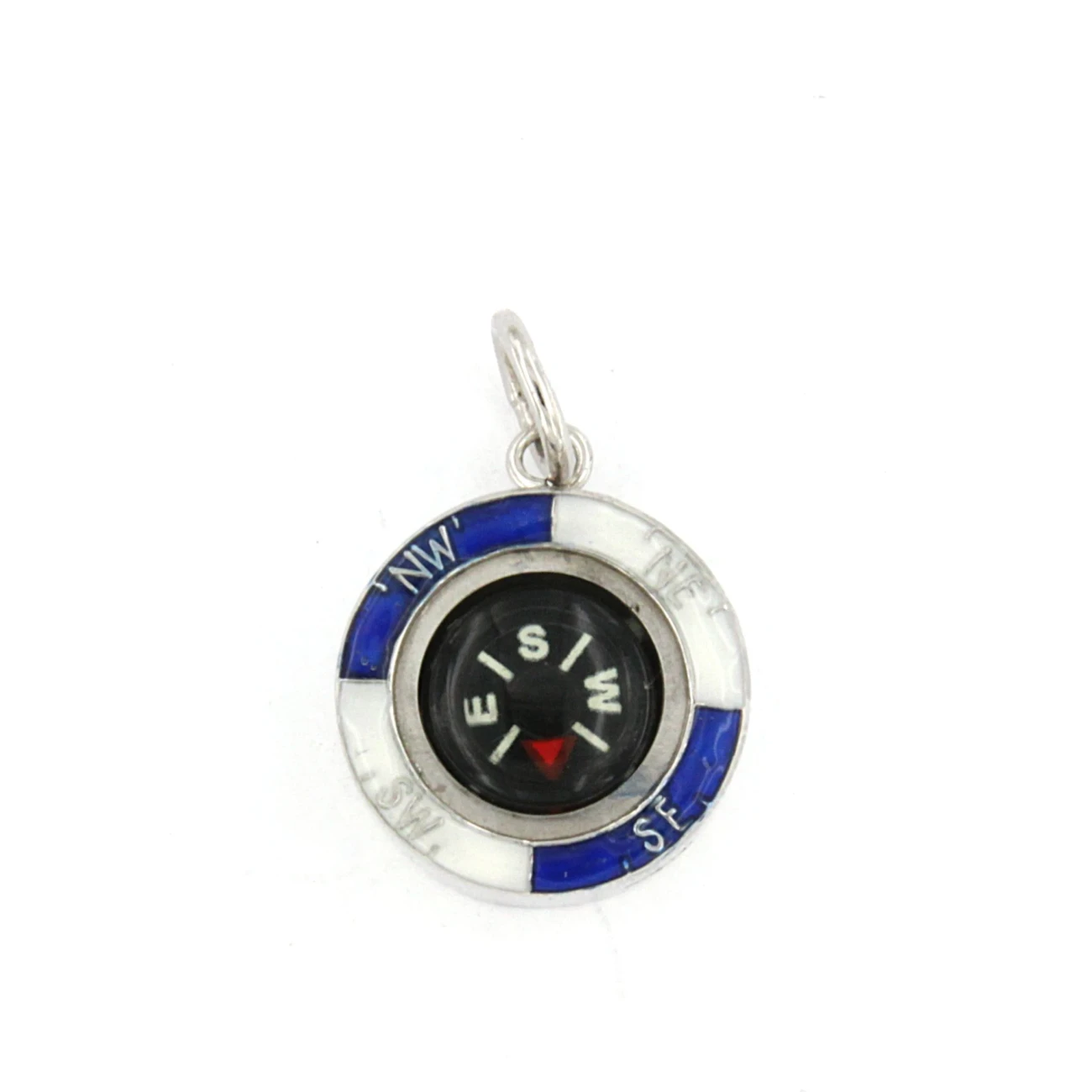 Pendente Bussola in Argento con Smalto misura media