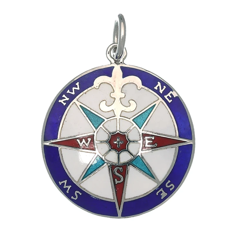Pendente Rosa dei venti in Argento misura Big