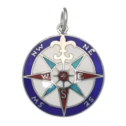 Pendente Rosa dei venti in Argento misura Big