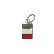 Ciondolo in Argento Bandiera Italia