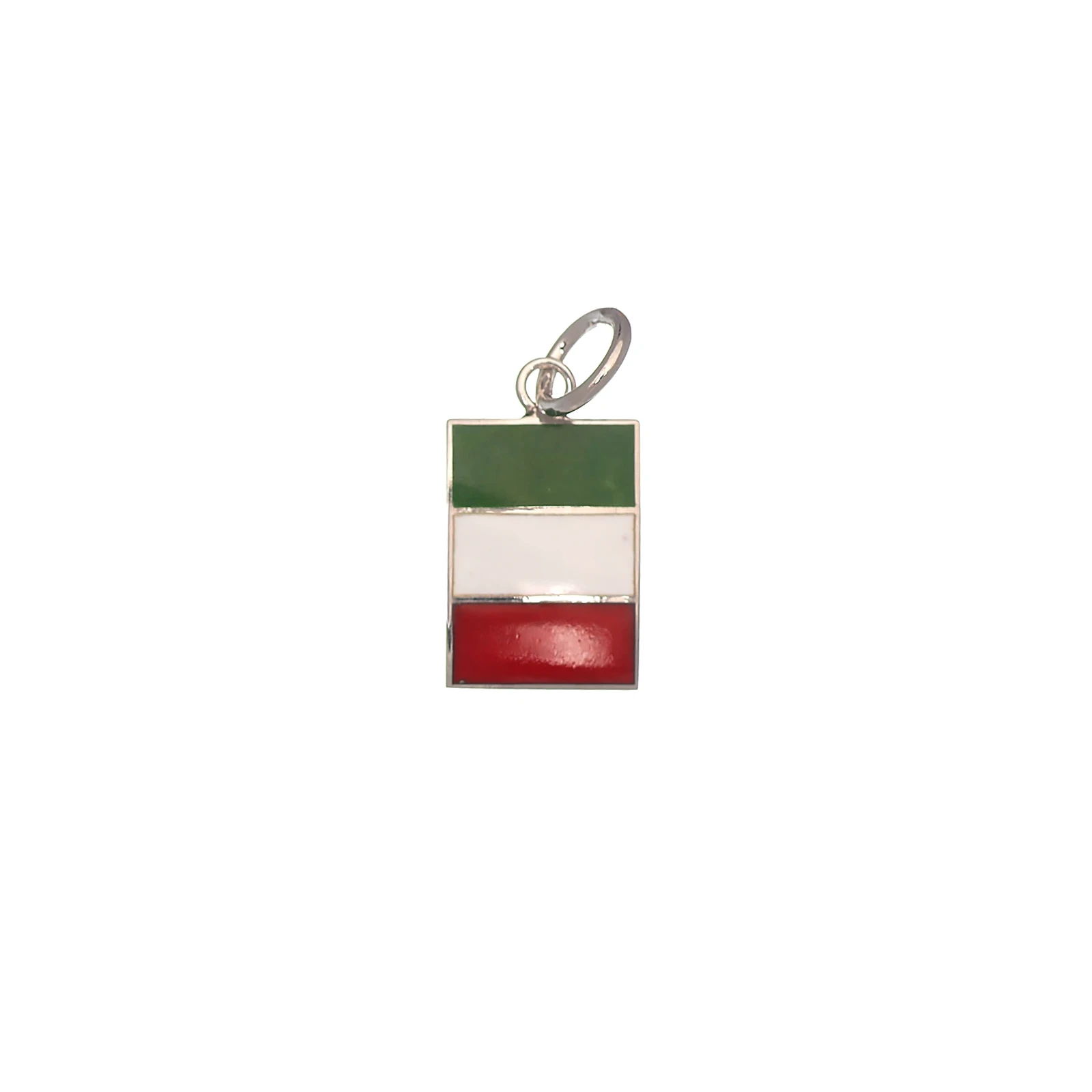 Ciondolo in Argento Bandiera Italia misura grande