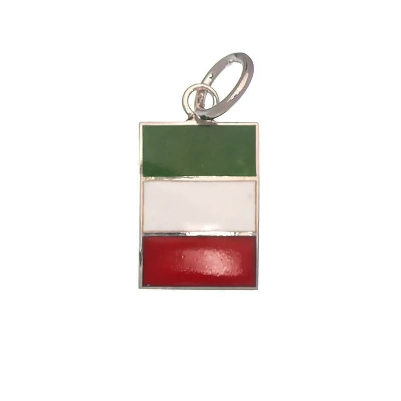 Ciondolo in Argento Bandiera Italia misura grande
