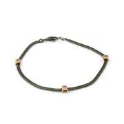 Bracciale in Argento con Pietre rosè