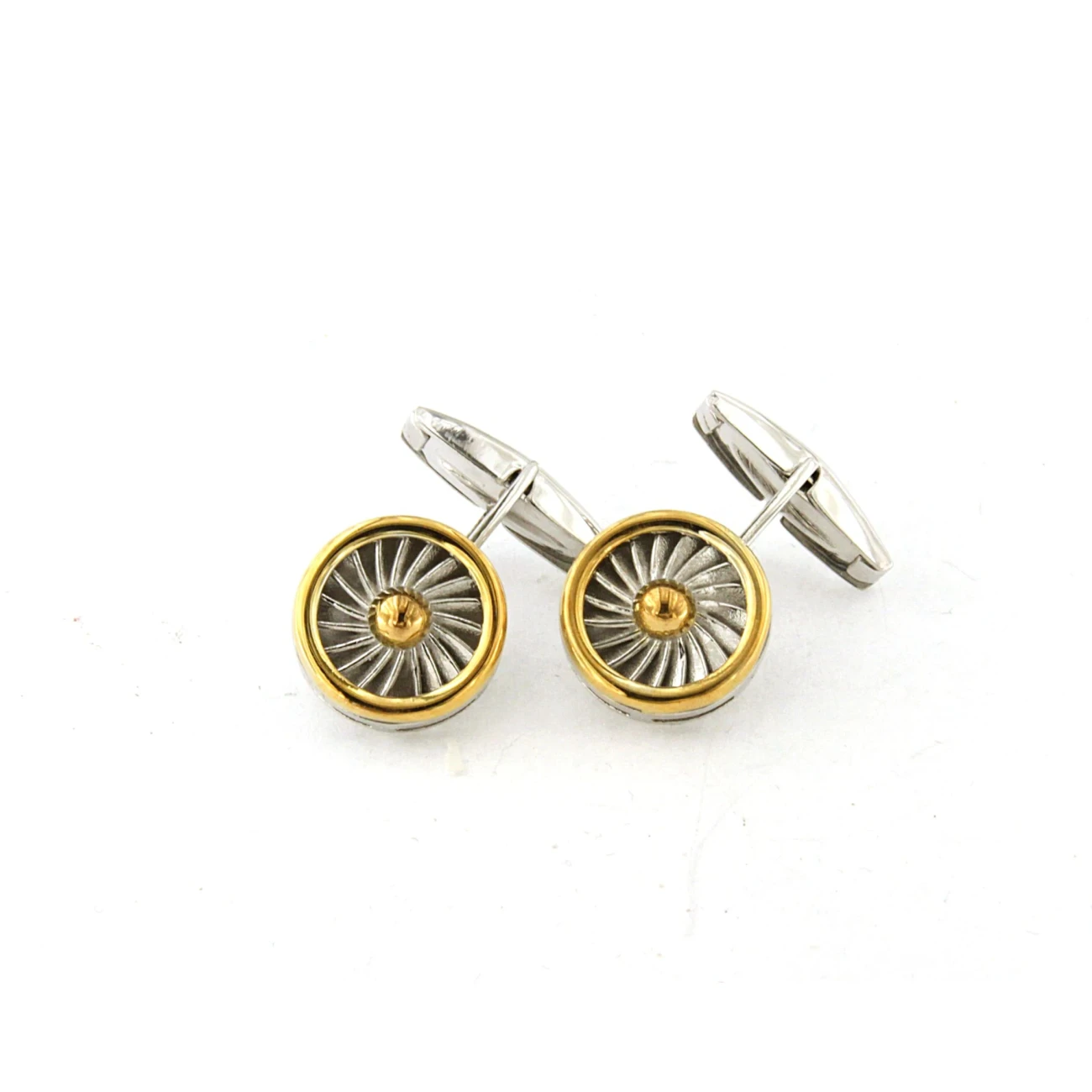 Gemelli in Argento con elica Bicolore
